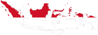 Indonesia Map Flag With Stroke
