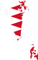 Bahrain Map Flag