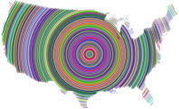 Prismatic United States Concentric Circles