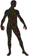 Prismatic Molecular Man With Background