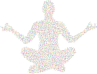 Prismatic Molecular Yoga Pose Silhouette 14