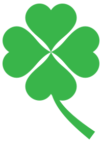 Green Four Leaf Clover