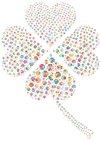 Prismatic Four Leaf Clover Fractal 2 No Background