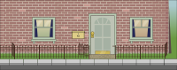 Terraced house front