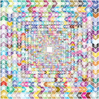 Prismatic Zig Zag Illusion Tunnel