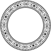 Decorative Ornamental Round Frame Large