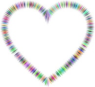 Prismatic Sharp Spiky Heart