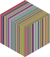 Prismatic Striped Cube