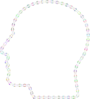 Prismatic Abstract DNA Helix Man Head
