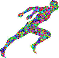 Low Poly Prismatic Sprinting Man