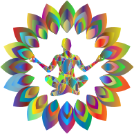 Prismatic Abstract Blossom Yoga Pose