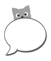 speech balloon with cat