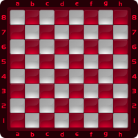 Chessboard Glossy Squares - Red