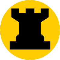 Chess Piece Symbol – Black Rook – Torre Negra