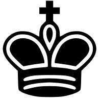 Chess Piece Silhouette - Black King / Rey Negro