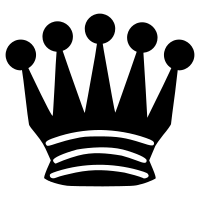 Chess Piece Silhouette - Black Queen / Dama Negra