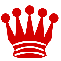 Chess Piece Silhouette - Red Queen / Dama Roja