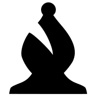 Chess Piece Silhouette - Black Bishop / Alfil Negro