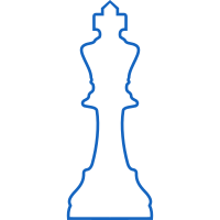 White Silhouette Staunton Chess Piece – King / Rey