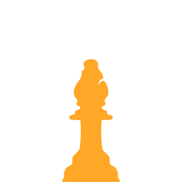 Silhouette Staunton Chess Piece – Bishop / Alfil