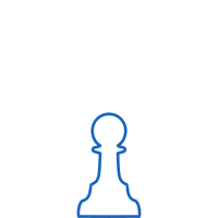 White Silhouette Staunton Chess Piece – Pawn / Peón
