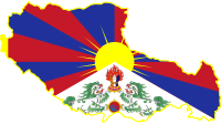 Tibet map flag