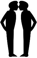 Men kissing