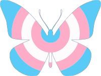 Trans Flag Butterfly