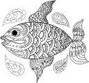 Hand drawn fish