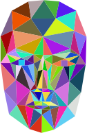 Prismatic Wireframe Head