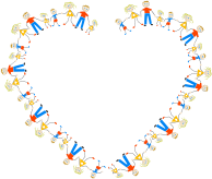Stick Figure Family Heart