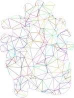 Prismatic Spacefem Low Poly Wireframe Heart