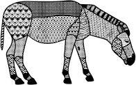 Ornamental Decorated Zebra