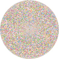 Chromatic Hypnotic Checkered Mandala No Background