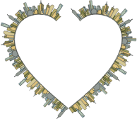 Melbourne Skyline Heart