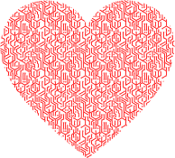 Electronic Heart Red