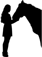 Girl And Horse Silhouette 2