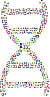Chromatic DNA Helix Fractal No Background