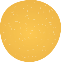 Hamburger bun with sesame