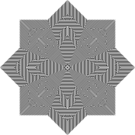 Hypnotic Optical Illusion Geometric Shape