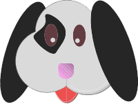 emoji style puppy