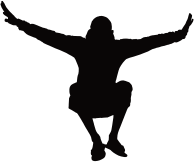 Man Jumping Silhouette