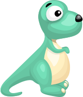 Cartoon dinosaur vector clipart graphics