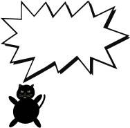 speech bubble with cat
