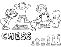 Chess coloring book / Dibujo Ajedrez para colorear -16-
