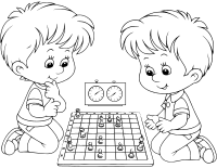 Chess coloring book / Dibujo Ajedrez para colorear -18-