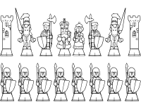 Chess coloring book / Dibujo Ajedrez para colorear -20-