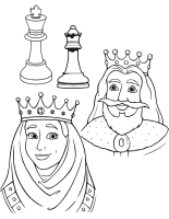 Chess coloring book / Dibujo Ajedrez para colorear -23-