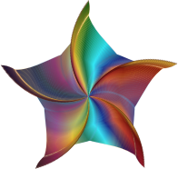 Prismatic Star Line Art