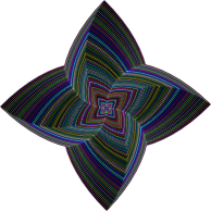 Prismatic Quadrilateral Line Art Variation 2